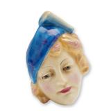 Royal Doulton Porcelain Wall Masks, Lady in Stylish Hat HN1614