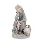 Lladro Porcelain Figurine, Girl  with Doll 01001211