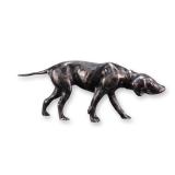 German 800 Silver Hunting Dog Figurine