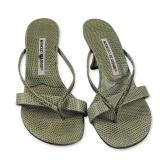 Manolo Blahnik Lizard Leather Strappy Sandals