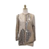 Halston Vintage Beaded Silk Sequin Cardigan