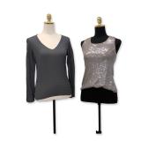 Two Giorgio Armani Italian Designer Tops