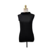 Les Copains Italian Black Wool Sleeveless Top