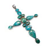 Henry Mariano Sterling Silver Turquoise Cross