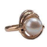 Vintage 14K Gold Pearl Ring