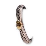 Saint by Sarah Jane Sterling Silver and 18K Gold Woven Bangle Bracelet