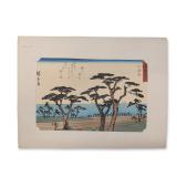 After Utagawa Hiroshige (Japanese, 1797-1858), Woodcut on Paper, Odawara