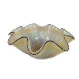 Art Studio Glass Citron Seaform Glass Sculpture