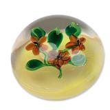 Miniature Floral Art Glass Paperweight