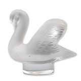 Lalique Frosted Crystal Swan Paperweight
