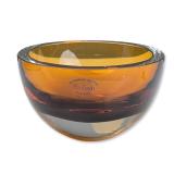 Badash Polish Handmade Crystal Sommerso Amber Bowl