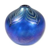 Norman Stuart Blake (American, 20th century) Iridescent Art Glass Vase, Signed