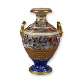 Wedgwood Aesthetic Movement Twin Handled Gilded Ceramic Vase in the Japanese Style