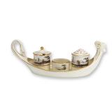 Wedgwood Vintage Porcelain Gondola Condiment Set