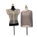Two Designer Blouses by Salvatore Ferragamo and Perry