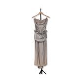 Herbert Sondheim 1950s Embellished Satin Evening Gown