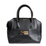 Mario Valentino Milano Black Saffiano Leather Handbag