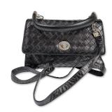 Bottega Veneta Black Intrecciato Leather Handbag