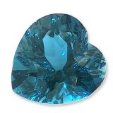 Loose Heart Cut London Blue Topaz