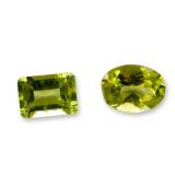 2pc Peridot Gemstones