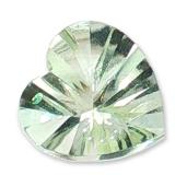 Heart-Shaped Loose Mint Green Amethyst