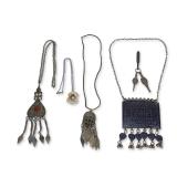Collection of Five Ethnic Necklaces and Accessory