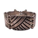 Taxco Mexico Sterling Silver Modernist Link Bracelet