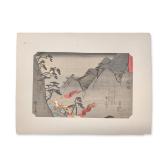 After Utagawa Hiroshige (Japanese 1797-1858) Hakone from the series Fifty-three Stations of the