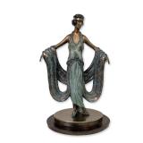 Erte (Russian/French, 1892-1990) Art Deco Polychrome Bronze Sculpture, Signed & Numbered