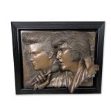 Bill Mack (American, b. 1944), High-Relief Bonded Bronze Wall Sculpture, Elvis, Signed