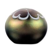Terry Crider 1981 Iridescent Art Glass Paperweight, Signed