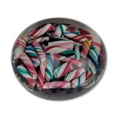 Edward Rithner Candy Cane Art Glass Paperweight
