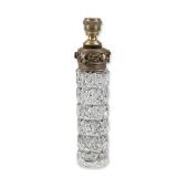 Czechoslovakian Cut Glass Jeweled Miniature Scent Bottle