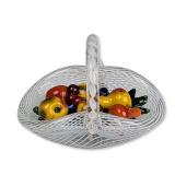 Saint Louis French Latticinio Crystal Fruit Basket