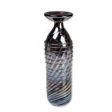 Robert Coleman Iridescent Art Glass Cylinder Vase, Signed