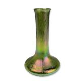 Bohemian Art Nouveau Iridescent Glass Vase