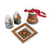 Set of Four Rosenthal Versace Porcelain Collection - Dish, Shakers & Bell