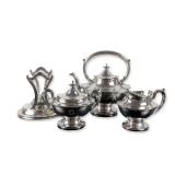 3pc Reed & Barton Silverplated Tea Service with Stand Pattern #3882