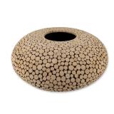 Contemporary Philippines Wood Slice Art Vase
