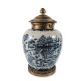 United Wilson Blue and White Porcelain Jar