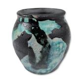 Studio Pottery Stoneware Fat Lava Vase