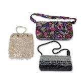 Group of Three Beaded and Sequined Evening Bags