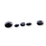6pc Loose Faceted Deep Blue Sapphires
