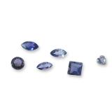 Group of Six Loose Faceted Iolites