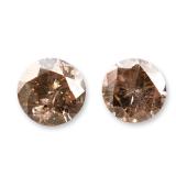 2pc 0.30ctw Champagne Diamonds