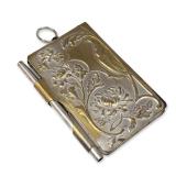Art Nouveau Silver Plated Dance Card Pendant