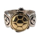Saint by Sarah Jane 18K Gold and Sterling Silver Turtle Ring