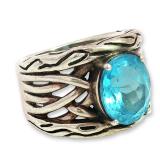 Effy Sterling Silver Blue Topaz Ring