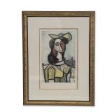 After Pablo Picasso (Spanish, 1881-1973), Estate Edition Lithograph on Paper, Femme au Chapeau Jaune