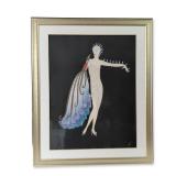 Erte (Russian/French, 1892-1990), Embossed Serigraph on Paper, Diva I, Signed & Numbered